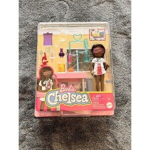 Barbie Chelsea Doll Scientist Playset With Accessories Ages 3+ NIB